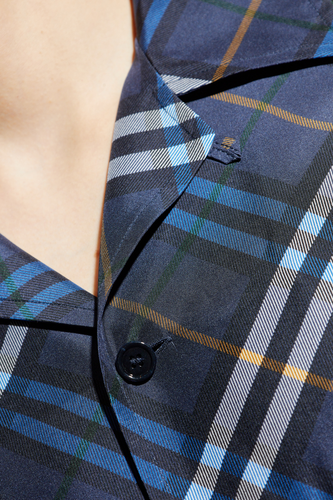 BURBERRY　sizuku Multicolour Silk top with check pattern Burberry Kids